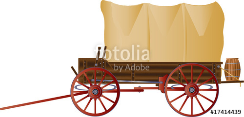 500x241 Covered Wagon Stock Image And Royalty Free Vector