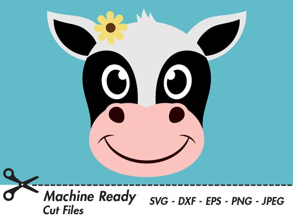 570x434 Cute Cow Png Cattle Clipart Farm Animal Clip Etsy
