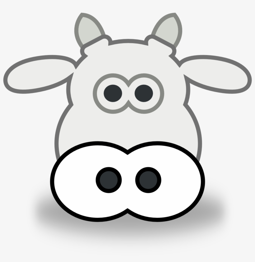 820x843 Vector Cow Face
