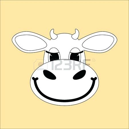 450x450 Cartoon Cow Face