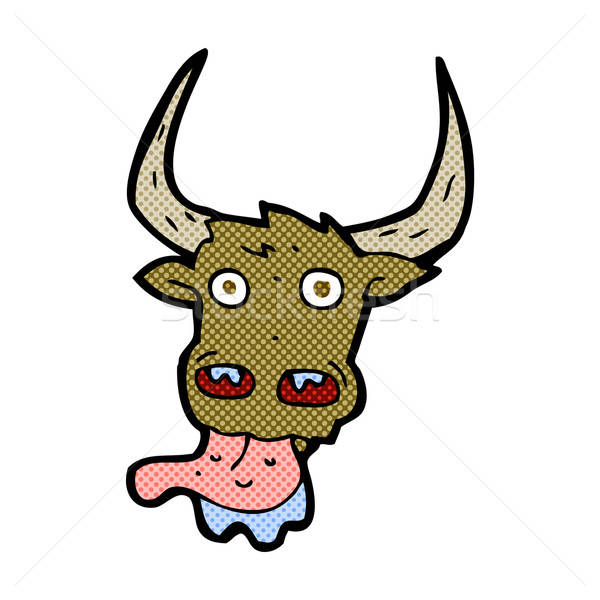 600x600 Comic Cartoon Cow Face Vector Illustration Lineartestpilot