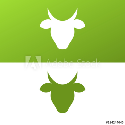 500x500 Cow Head, Logo Vector