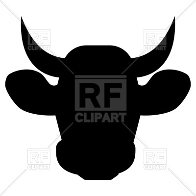 400x400 Cow Head Black Color Icon Vector Image Of Plants And Animals