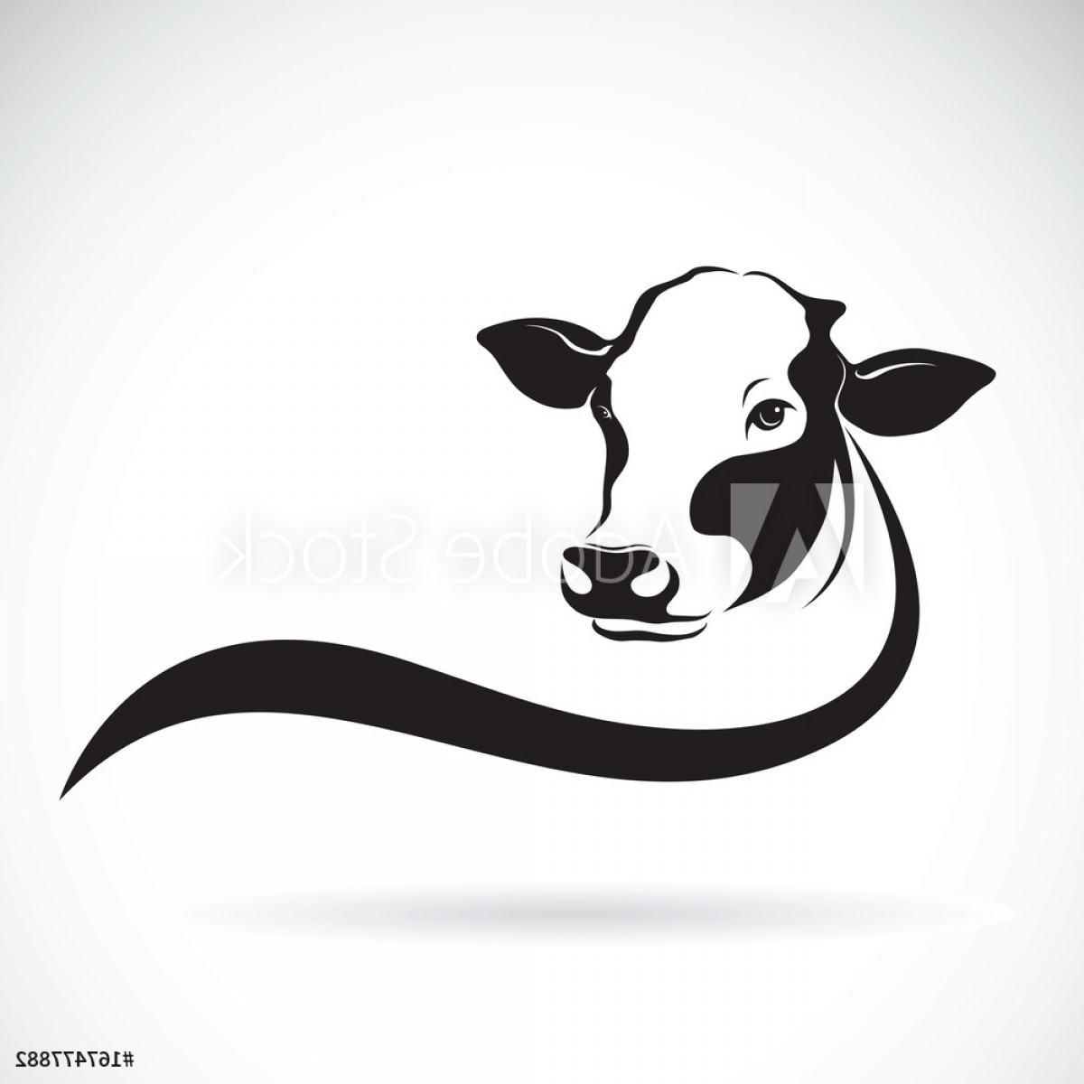 1200x1200 Vector Of A Cow Head Design On White Background Farm Animal F