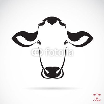 400x400 Vector Image Of An Cow Head Cow Tattoo, Cow Drawing, Cow