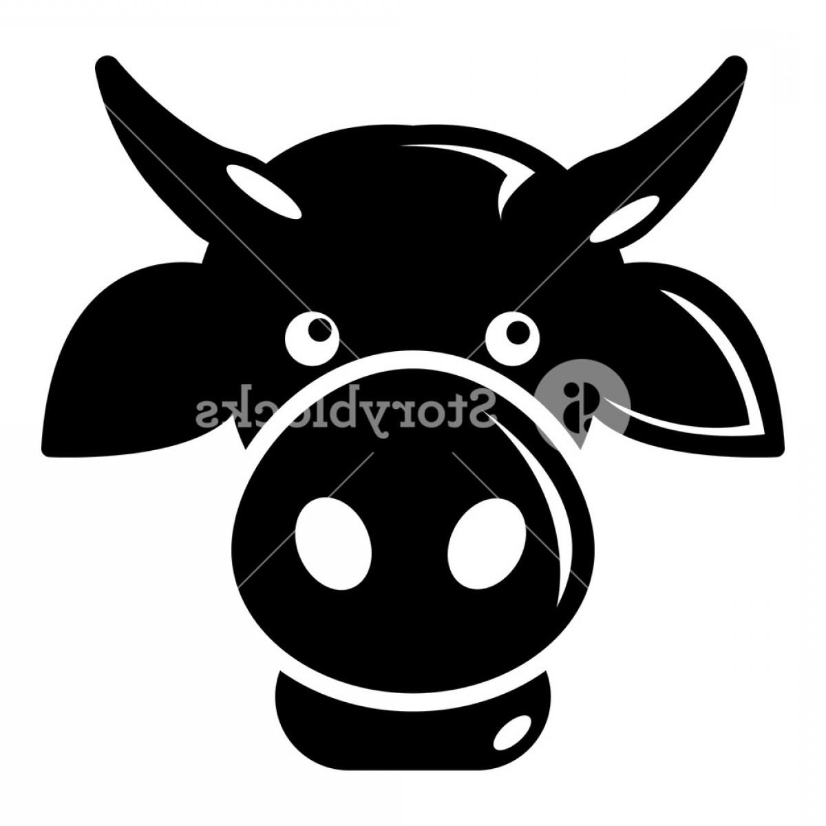1200x1200 Cow Head Icon Simple Illustration Of Cow Head Vector Icon For Web
