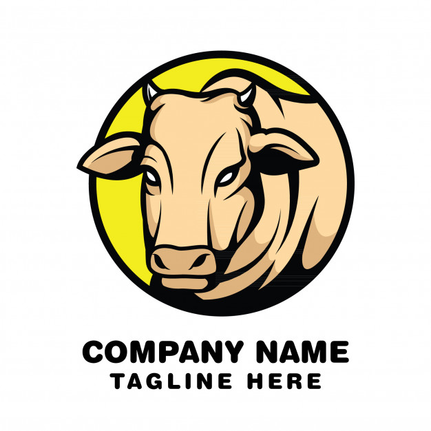 626x626 Cow Bull Head Logo Vector Premium Download