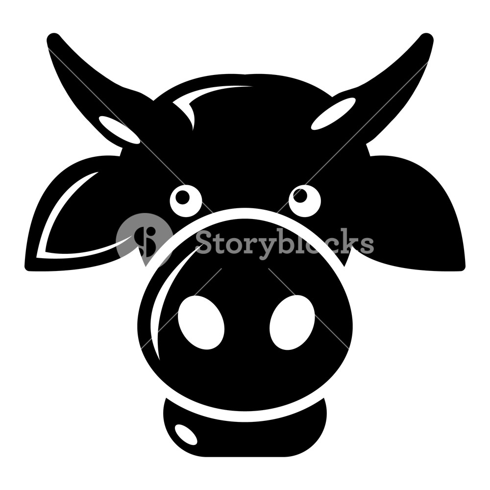 1000x1000 Cow Head Icon Simple Illustration Of Cow Head Vector Icon