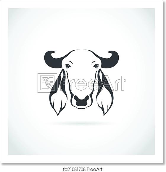 561x581 Free Art Print Of Vector Image Of Cow Head Vector Image Of Cow