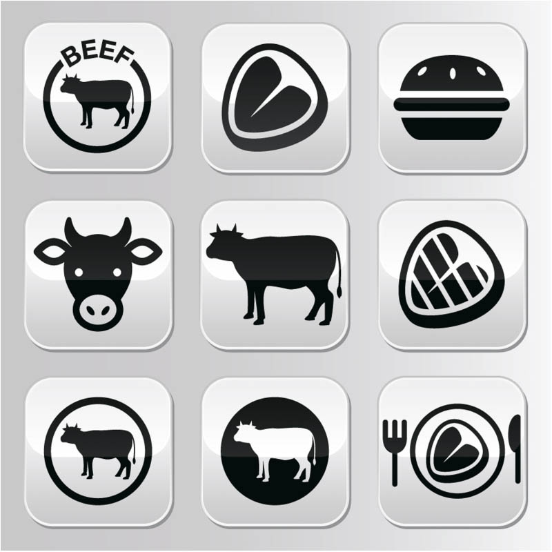 Cow Beef Icons Vector Vector Graphics Blog 800x800 Cow Beef Icons Vector Vector Graphics Blog