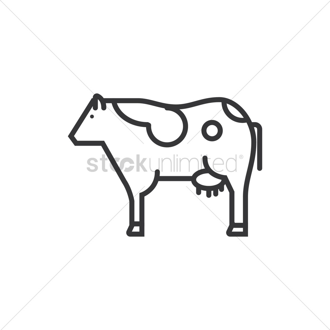 Cow Icon Vector Image 1300x1300 Cow Icon Vector Image