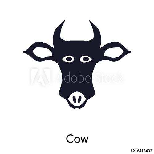 Cow Icon Isolated On White Background Modern And Editable Cow 500x500 Cow Icon Isolated On White Background Modern And Editable Cow