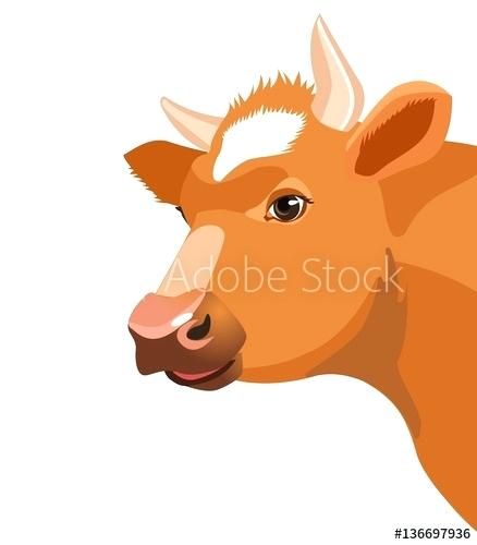 Cow Face Icon Vector Image On A Template Blank Clock Pdf 438x500 Cow Face Icon Vector Image On A Template Blank Clock Pdf