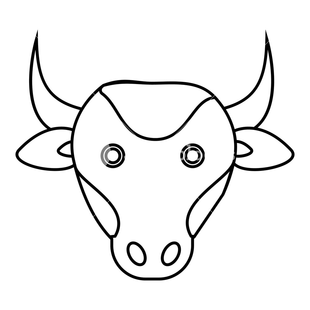 1000x1000 Cow Icon Outline Illustration Of Cow Vector Icon For Web Royalty