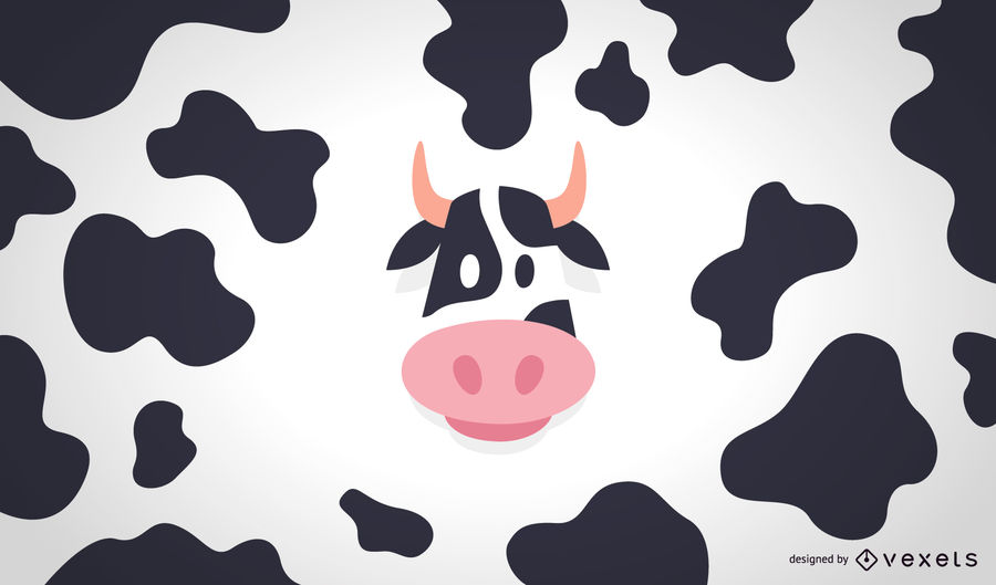 900x529 Flat Cow Illustration And Pattern