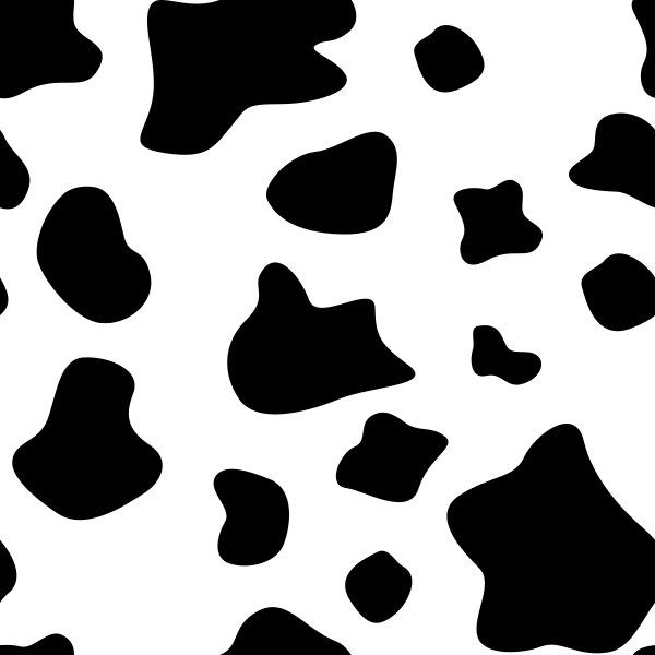 600x600 Seamless White And Black Cow Texture Pattern