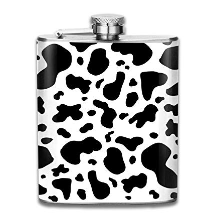 425x425 Cow Print Vector Fashion Portable Stainless Steel Hip