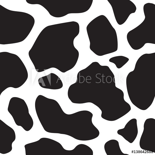 500x500 Black And White Cow Print Seamless Pattern Traditional Dairy Farm