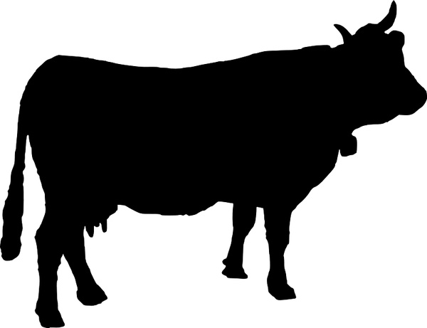 Cow Silhouette Free Vector In Open Office Drawing 600x461 Cow Silhouette Free Vector In Open Office Drawing