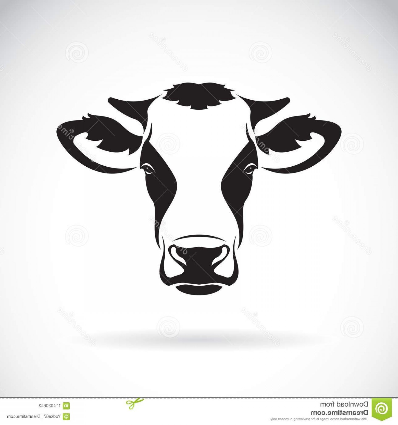 1560x1668 Vector Cow Head Design White Background Farm Animal Ea Vector Cow