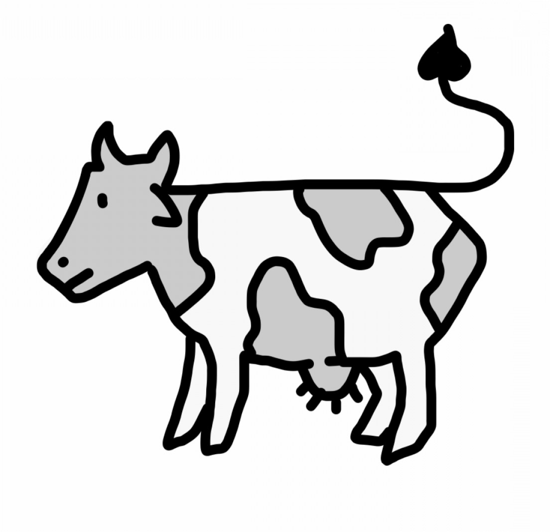 Рисунок коровы легко