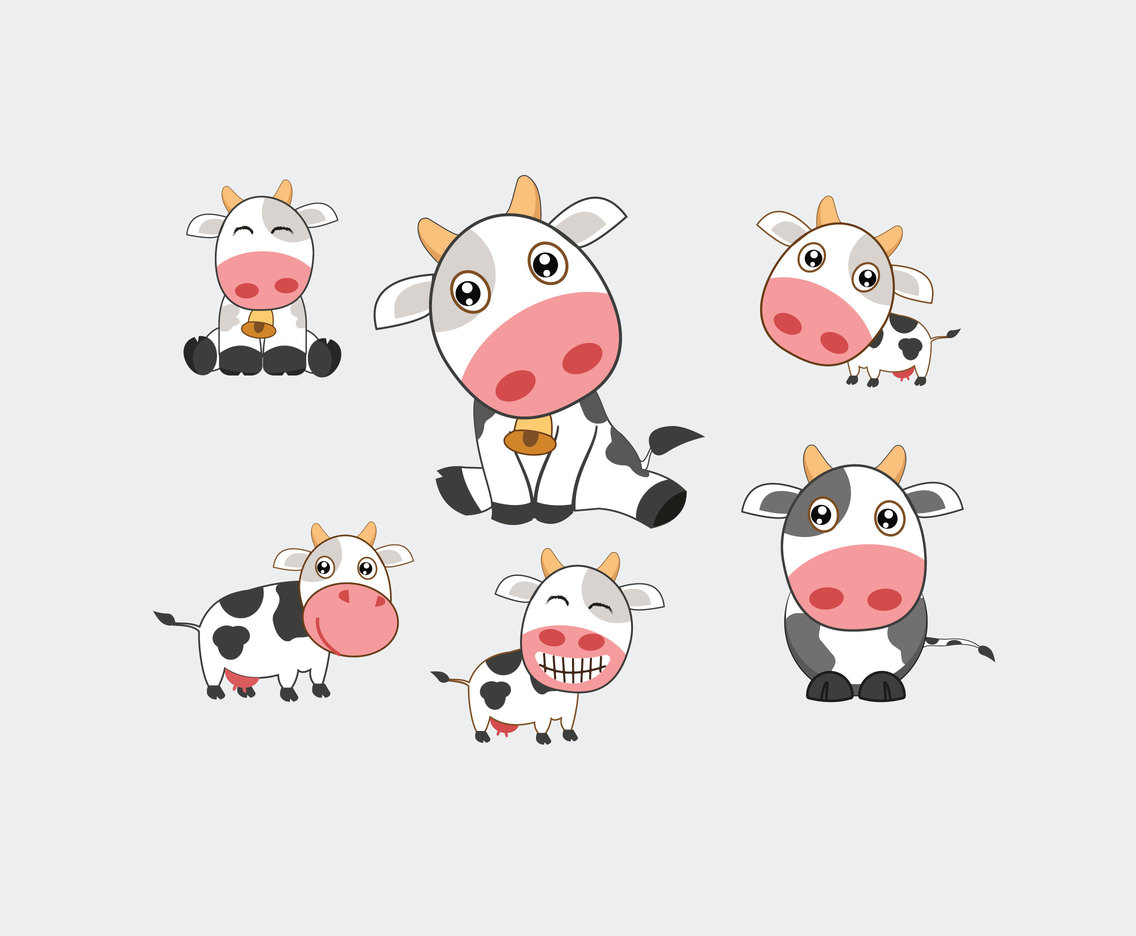 1136x936 Cute Cartoon Cow Vector Vector Art Graphics