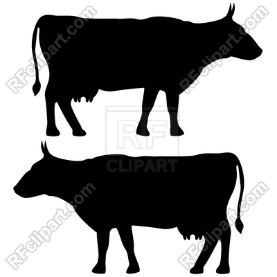 400x400 Silhouete Of Cows Vector Image Of Silhouettes, Outlines