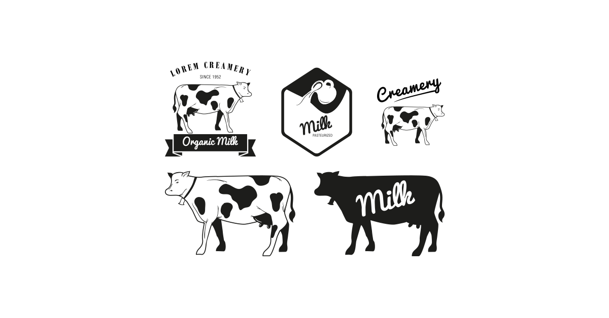 1200x628 Cow And Milk Product Free Vector And Png The Graphic Cave