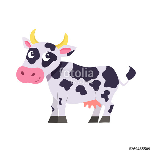 500x500 Cute Cow Vector Illustration Stock Image And Royalty Free Vector