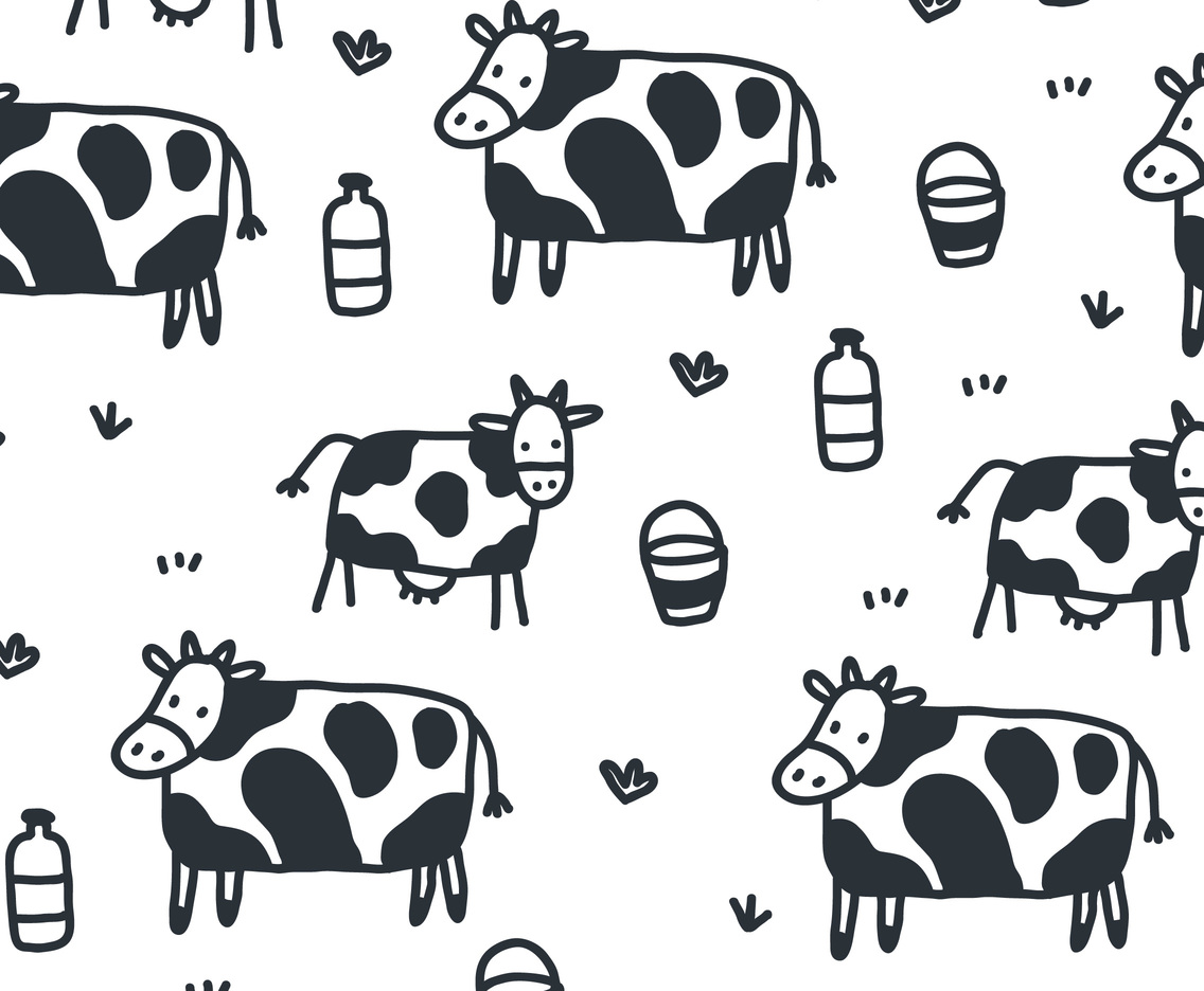 1136x936 Cartoon Cow Pattern Vector Free Vectors Ui Download