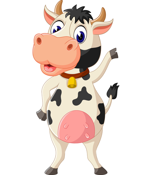 500x587 Cartoon Baby Cow Vector Illustration Free Download