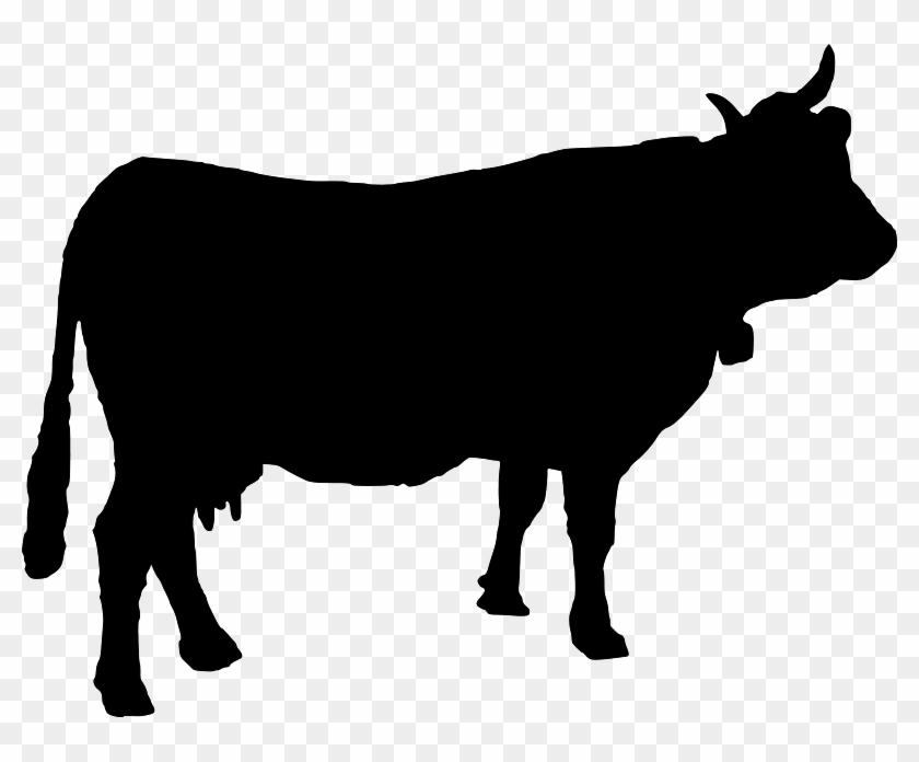 840x696 Cow Silhouette Free Vector