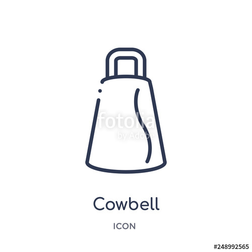 500x500 Cowbell Icon From Music And Multimedia Outline Collection Thin