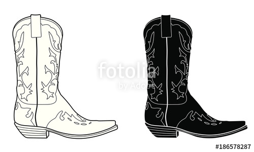 Cowboy Boot Vector at Vectorified.com | Collection of Cowboy Boot ...