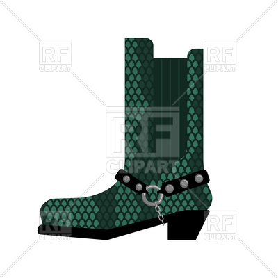 400x400 Cowboy Boots Made Python Leather Vector Image Of Objects