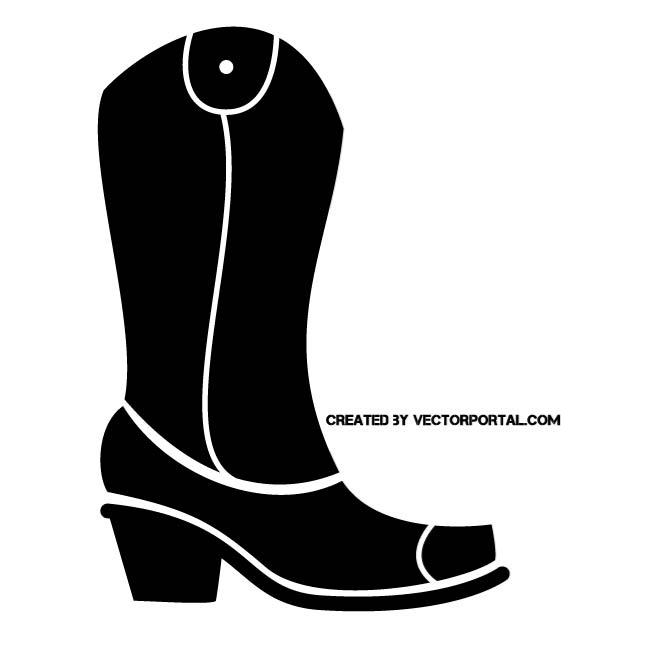 Cowboy Boot Vector at Vectorified.com | Collection of Cowboy Boot ...