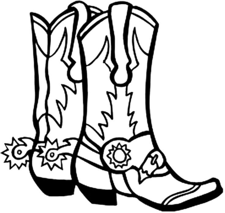736x698 Cowboy Bootwgirl Boot Clip Art