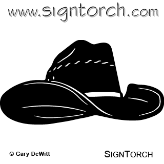320x320 Cowboy Hat Silhouette Vector