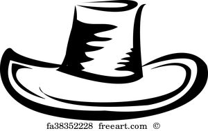 300x190 Free Art Print Of Cowboy Hat Vector Illustration Freeart