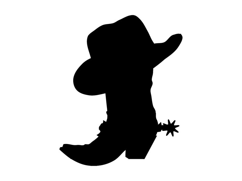 794x596 Cowboy Hat Boot Western Silhouette Cutting Clipart Etsy
