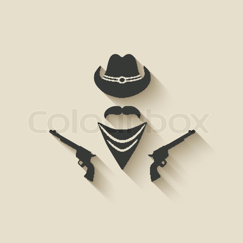 800x800 Cowboy Hat And Gun