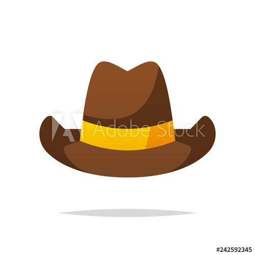 500x500 Cowboy Hat Vector Isolated