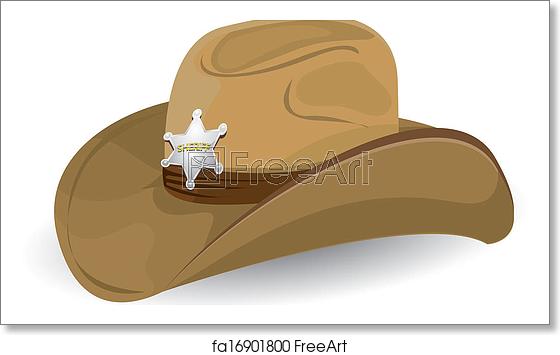 560x355 Free Art Print Of Cowboy Hat Vector Illustration Freeart
