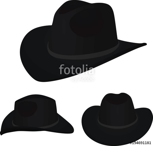 500x476 Black Cowboy Hat Vector Illustration Stock Image And Royalty