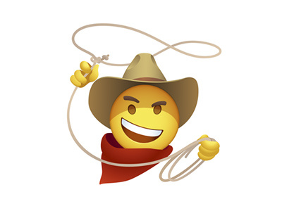 400x300 Cowboy Lasso Smiley
