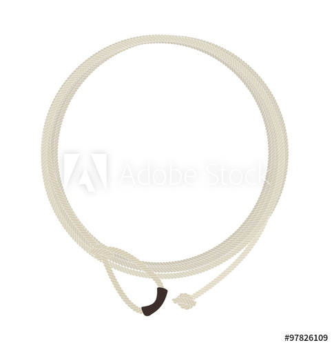 482x500 Wild West Cowboy Lasso Illustration