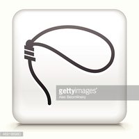 200x200 Royalty Free Vector Icon Button With Cowboy Rope Icon Stock