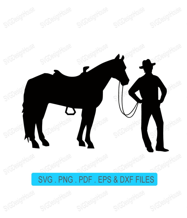 Cowboy Silhouette Vector at Vectorified.com | Collection of Cowboy ...