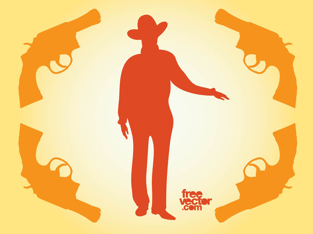 1024x765 Cowboy Silhouette Vector Vector Art Graphics
