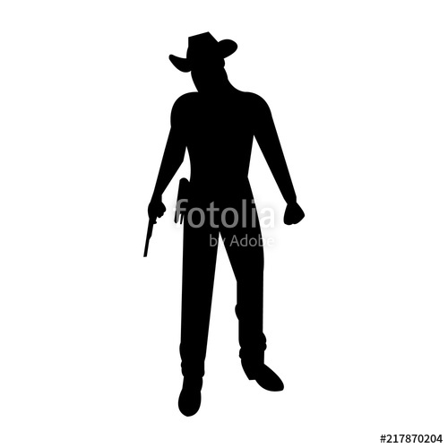 500x500 Cowboy Outlaw Bandit Silhouette Stock Image And Royalty Free